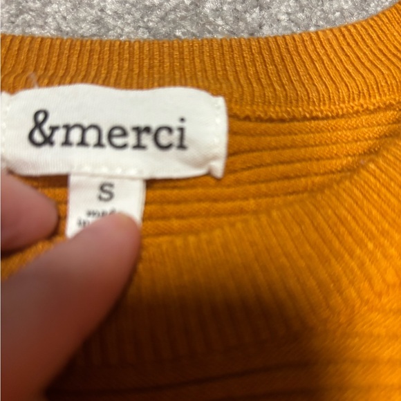 Rust Ruffle-Shoulder Ribbed Sweater Top – Women’s - Picture 3 of 4